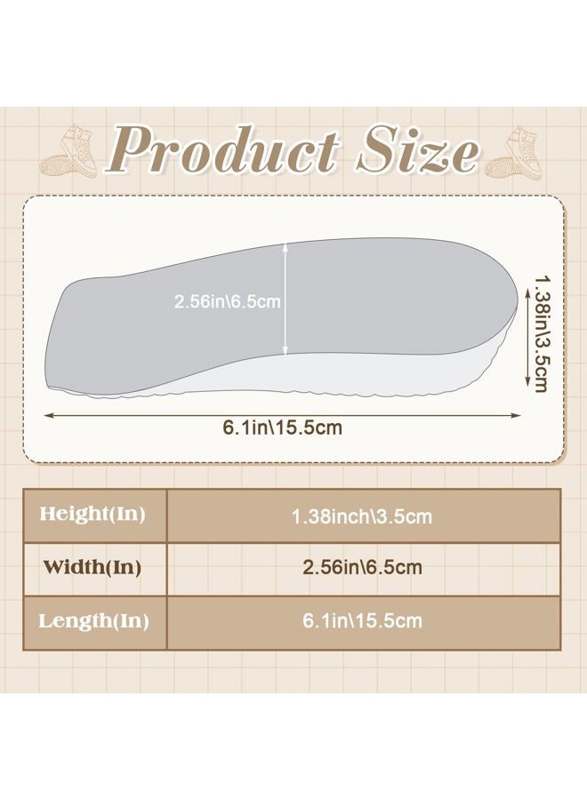 Velmitten 3 Pairs Insole Increase Height for Men Women High Pads Orthopedic Arch Support Insoles for Flat Feet Height Boosters Cushions(Grey,3.5 cm) - Image 2