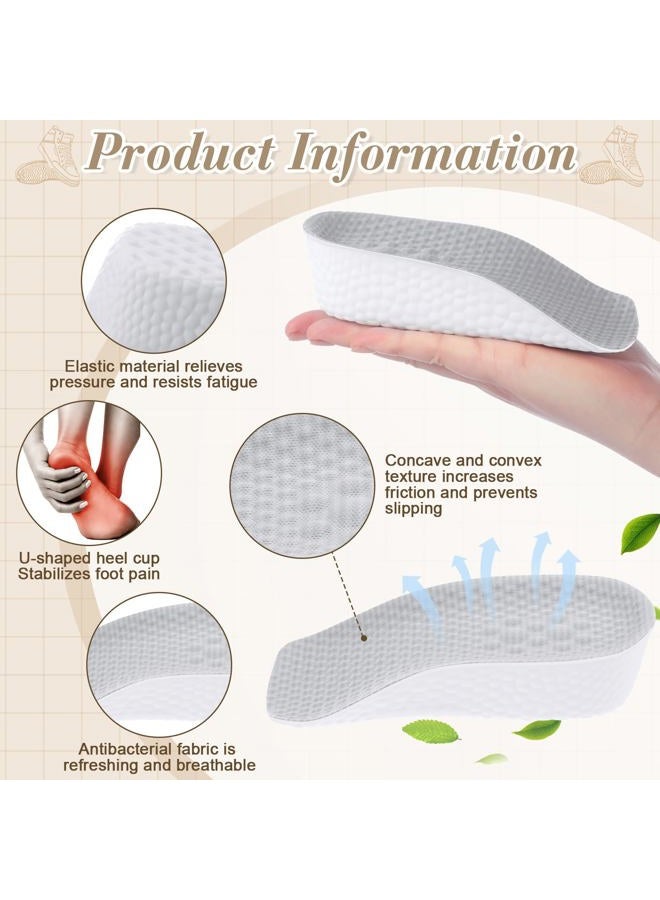 Velmitten 3 Pairs Insole Increase Height for Men Women High Pads Orthopedic Arch Support Insoles for Flat Feet Height Boosters Cushions(Grey,3.5 cm) - Image 3