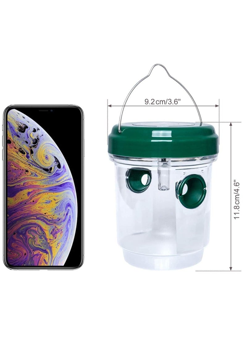 SOLARAE 2 Pcs Wasp Traps, Solar Powered Wasp Killer, Outdoor Hanging Yellow Jacket Trap with UV Light, Reusable Bee Catcher, Outdoor Hornet Trap for Garden, Orchards, Farms - Image 3