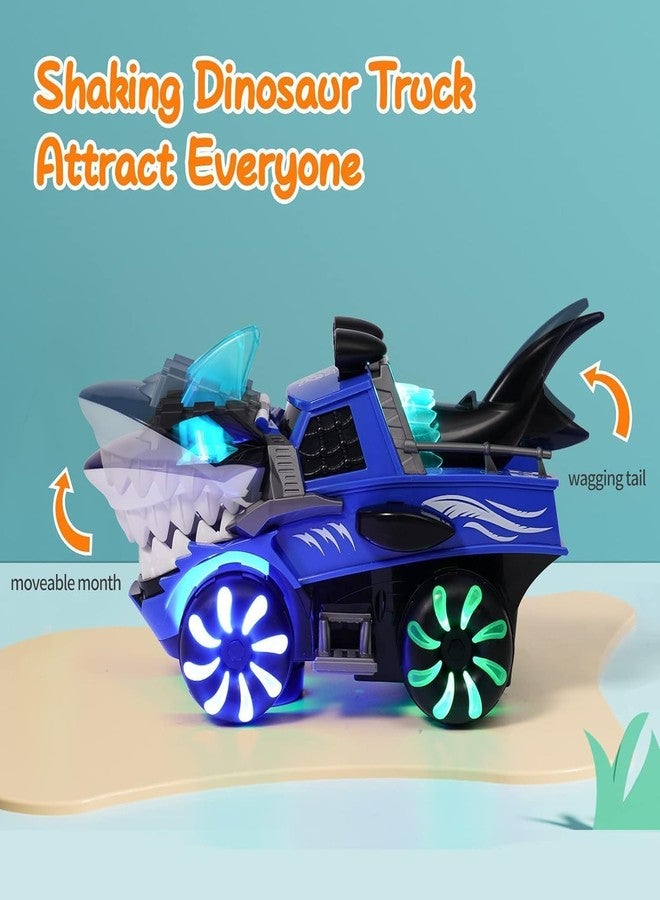 DD WORLD Shark Car with Lights & Sounds – Prehistoric Fun Toy for Boys & Girls Age 3+, Bump and Go Adventure Vehicle - Image 4