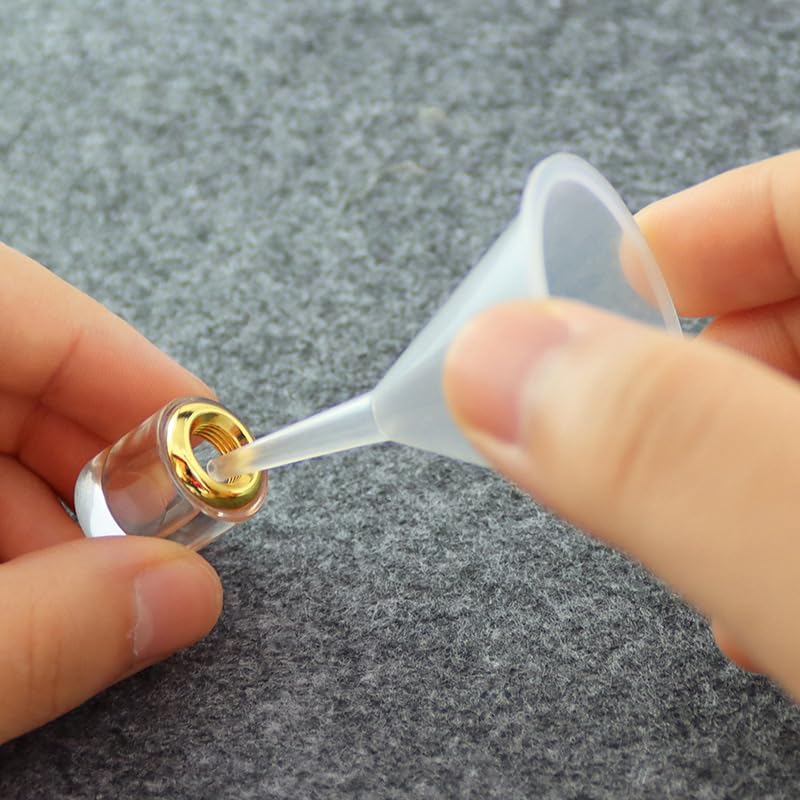 Biokany قمع صغير 10 قطع أدوات قمع للاستخدام في المطبخ عنق ضيق بلاستيكي لملء الزجاجات، الرسم بالرمل، العطور، التوابل، المساحيق، الزيوت الأساسية، بلاستيك آمن للطعام، زجاجة ماء - Image 5