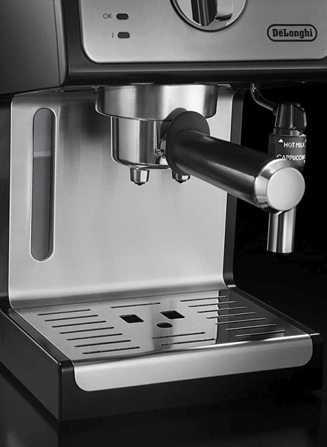 De'Longhi Traditional Barista Pump Espresso Machine, Coffee And Cappuccino Maker 1.1 L ECP35.31 Silver/Black - Image 5