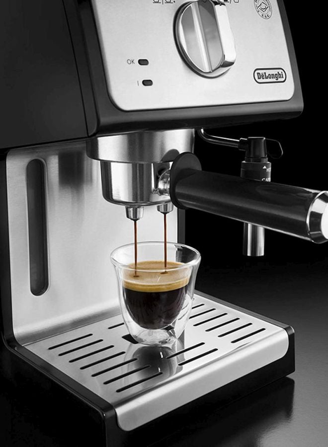 De'Longhi Traditional Barista Pump Espresso Machine, Coffee And Cappuccino Maker 1.1 L ECP35.31 Silver/Black - Image 3