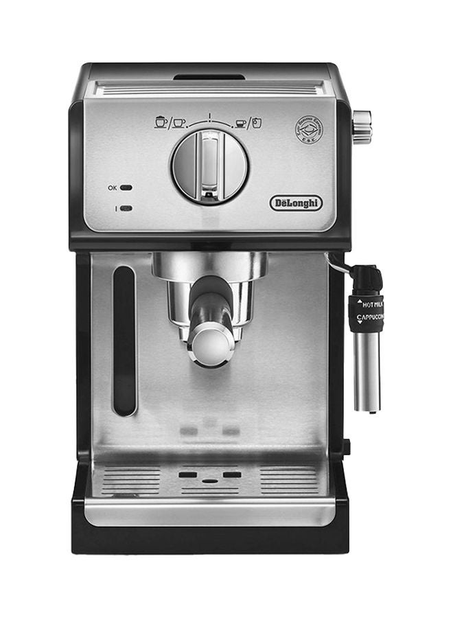 De'Longhi Traditional Barista Pump Espresso Machine, Coffee And Cappuccino Maker 1.1 L ECP35.31 Silver/Black - Image 1