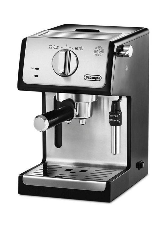 De'Longhi Traditional Barista Pump Espresso Machine, Coffee And Cappuccino Maker 1.1 L ECP35.31 Silver/Black - Image 2