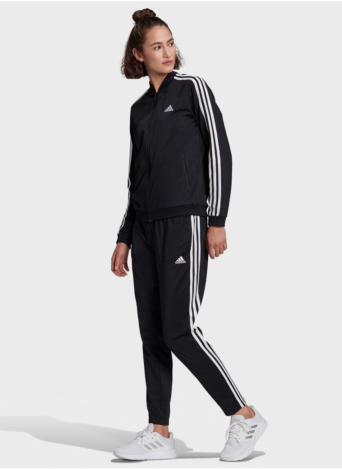 Buy adidas Black 3 Stripe Tracksuit for Women in Qatar