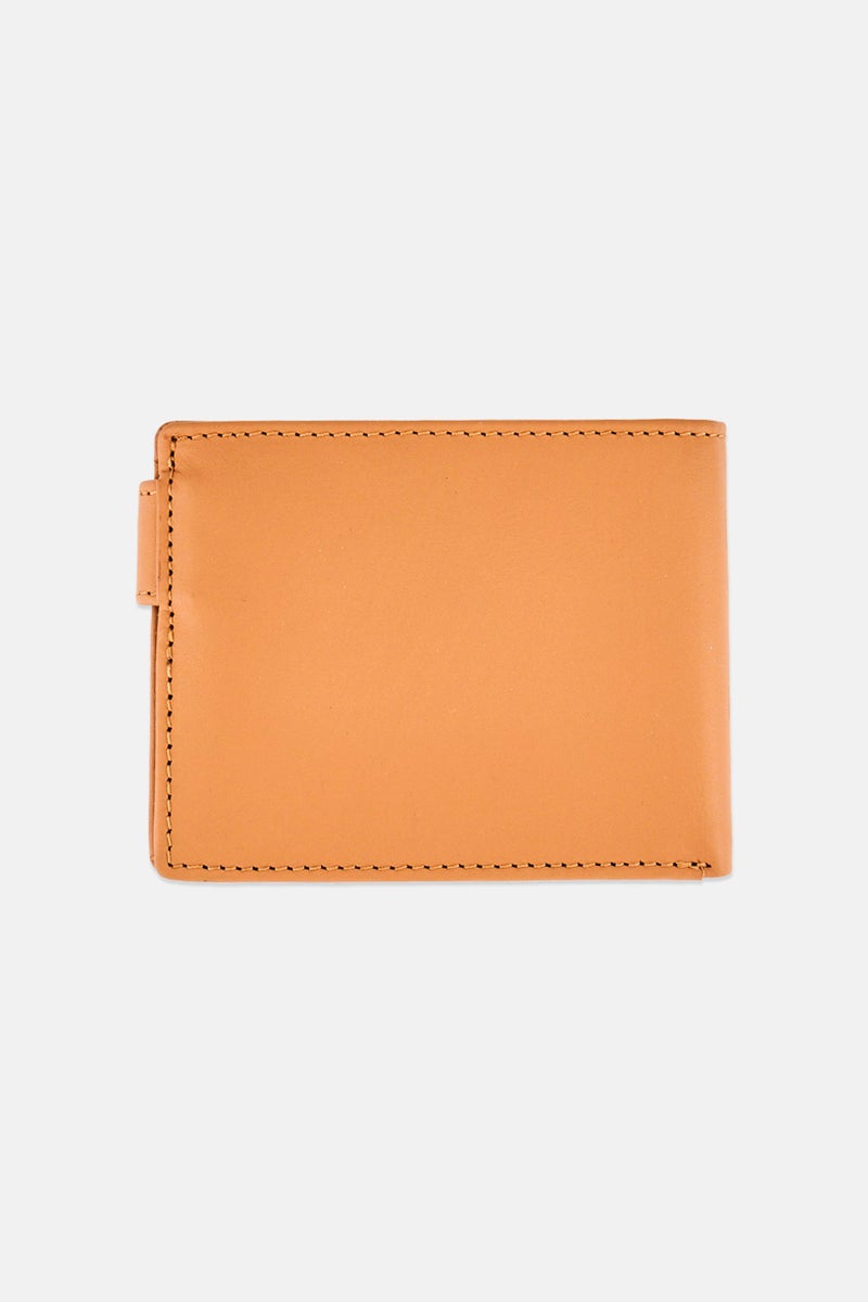 Reebok Men Brand Logo Bi-fold Wallet, Tan - Image 2