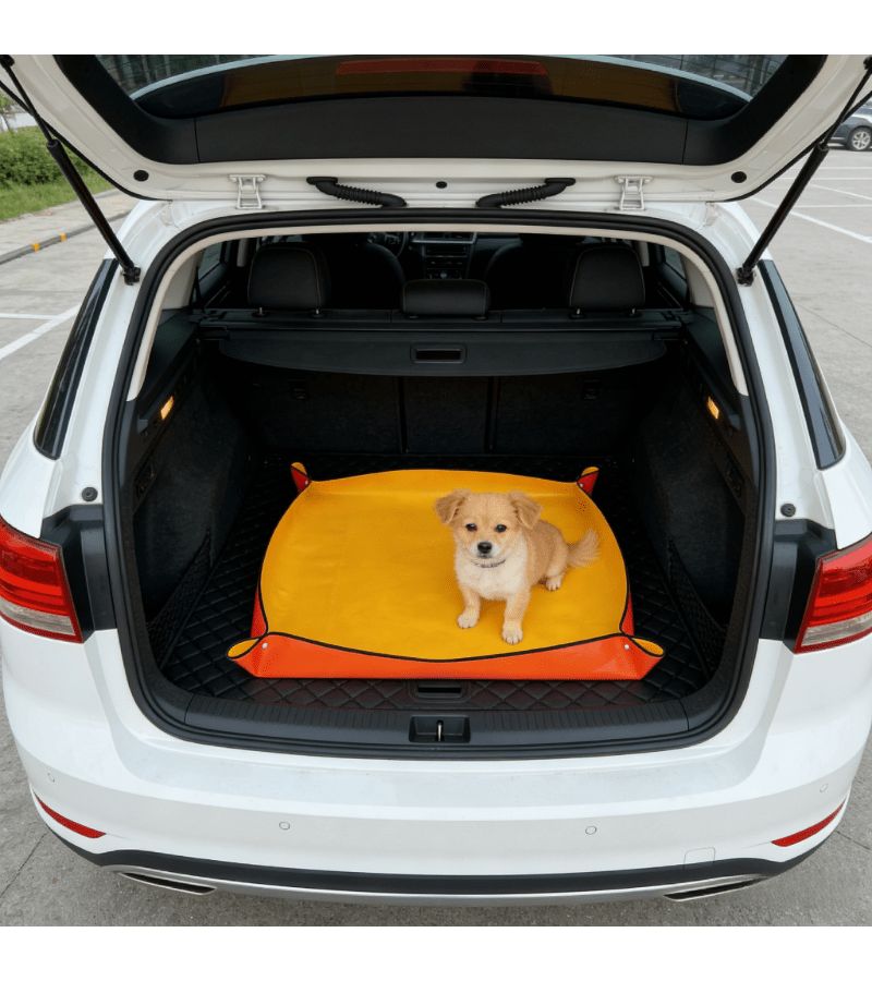Orange Foldable Car Pet Mat 29.53x39.37 Inch No Slipping For SUV Sedan Truck - Image 5