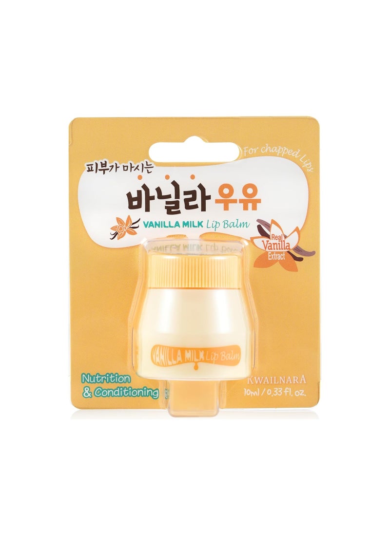 Kwailnara - KWAILNARA Vanilla Milk Lip Balm  Moisturizing and Nourishing Korean Lip Care with Milk Protein Royal Jelly Beeswax  Shea Butter  Glossy Finish  Daily Or Overnight Lip Mask 033 fl oz - Image 1