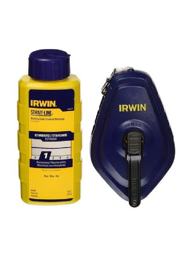 IRWIN Plastic and Polyester Strait-Line Fast Retrieve Chalk and Reel Set Blue 16.38 x 16.75 x 5.88 cm 2196491 