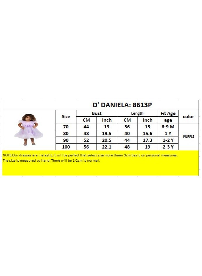 D'Daniela Gigi Faux Flower Dress Purple - Image 4