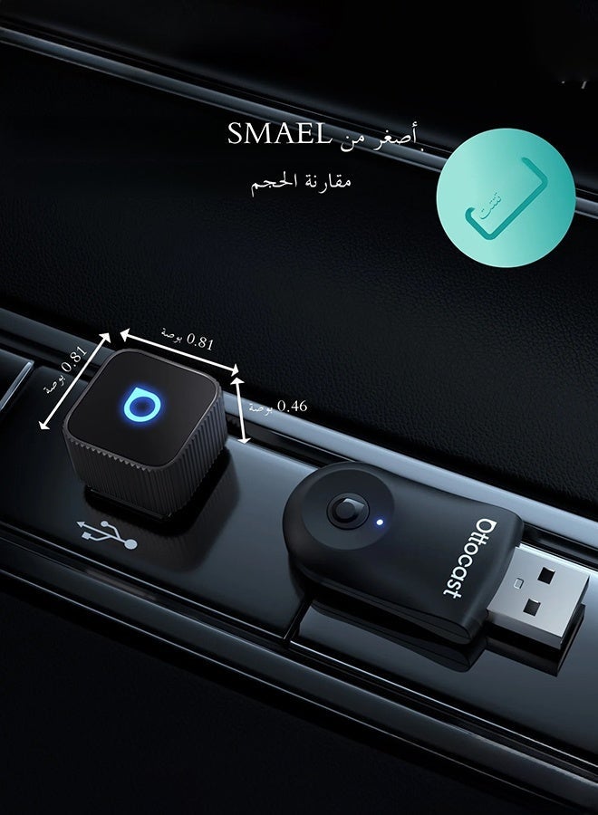 Ottocast 2 IN 1 Mini Slim Wireless CarPlay Android Auto Adapter USB Dongle Plug Play Bluetooth 5.8 Wifi Auto Connect, Converts Wired to Wireless carplay For Volvo Benz Mg Kia Chery VW Toyota Nissan Honda Ford - Image 3