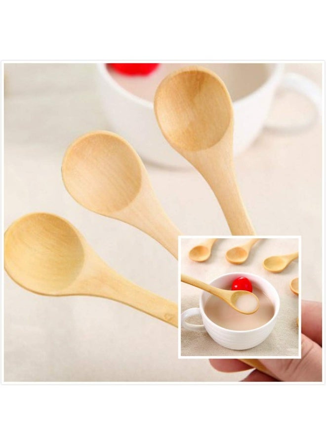 6-Piece Small Wooden Spoon Set, Premium Bamboo Mini Spoons - Versatile Kitchen Spoons for Spices, Tea, Sugar, and Coffee - Image 5