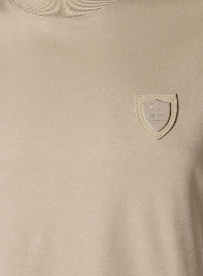 Emperor Men Regular Fit Crew Neck Short Sleeve Badge Accent T-shirt - Image 4