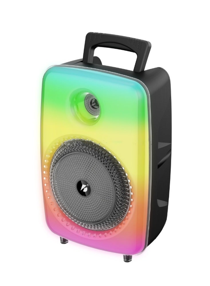 TEXEEM Portable Speaker and Karaoke with Bluetooth V5.3, 8inch speaker size, Wireless Microphone, RGB Party Lights, TWS Connectivity, FM Radio, Rechargeable Battery - Image 2