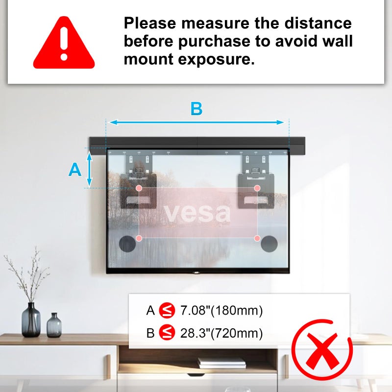 IMtKotW Ultra Slim TV Wall Mount for 37 to 80 inch Flat& Frame TV, Max 165 lbs, 0.37'' Low Profile Wall Mount, VESA 200 x 200-600 x 400 mm - Image 3