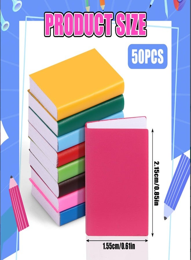 Draupnir 50 Pcs Book Miniatures, 40 Colorful Miniature Books und 10 Miniature White Book, 1:12 Scale Miniatures Books Tiny Christmas Toy for Boys Girls Dollhouse Crafts Bookshelf Decoration - Image 2