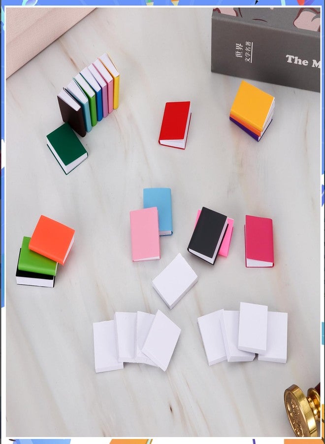 Draupnir 50 Pcs Book Miniatures, 40 Colorful Miniature Books und 10 Miniature White Book, 1:12 Scale Miniatures Books Tiny Christmas Toy for Boys Girls Dollhouse Crafts Bookshelf Decoration - Image 5