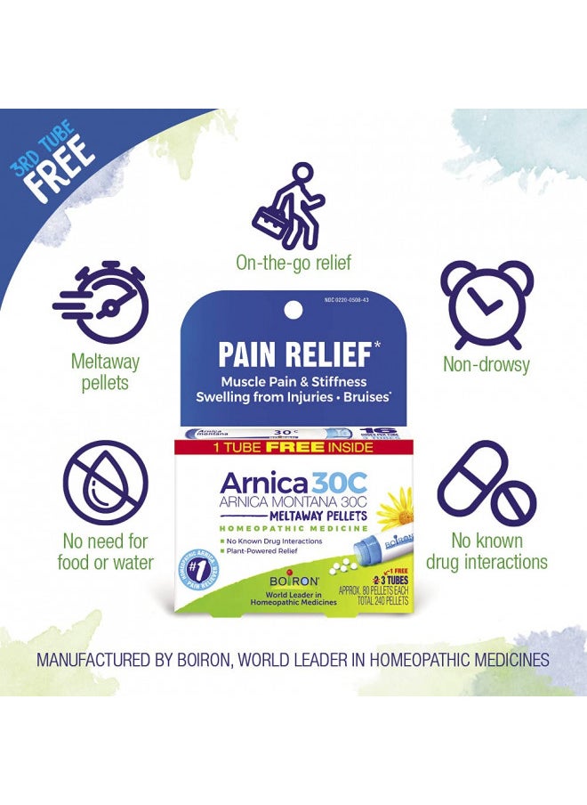 Boiron Arnica Montana 30C Homeopathic Medicine- 3 Count (240 Pellets)  - Image 3