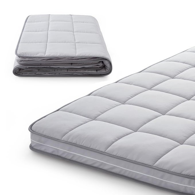 3INCH NARROW TWIN MATTRESS TOPPER COVERONLY COVERCOT MATTRESS PROTECTOR BEDDINGFOAM AND LATEX MATTRESS COVER WITH ZIPPERPILLOW TOP AND BOTTOM75 X 30 GRAY