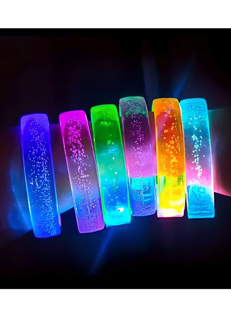 LIXADA 6pc, LED Flash Bracelet, Perfect for Concert, Club, Party, Raves, Carnival, Birthday, Party Accessories, Cool Stuff, Glow in the Dark Party Supplies, Gift for Kids Age 3+ (Bracelet Random Color)  - Image 2