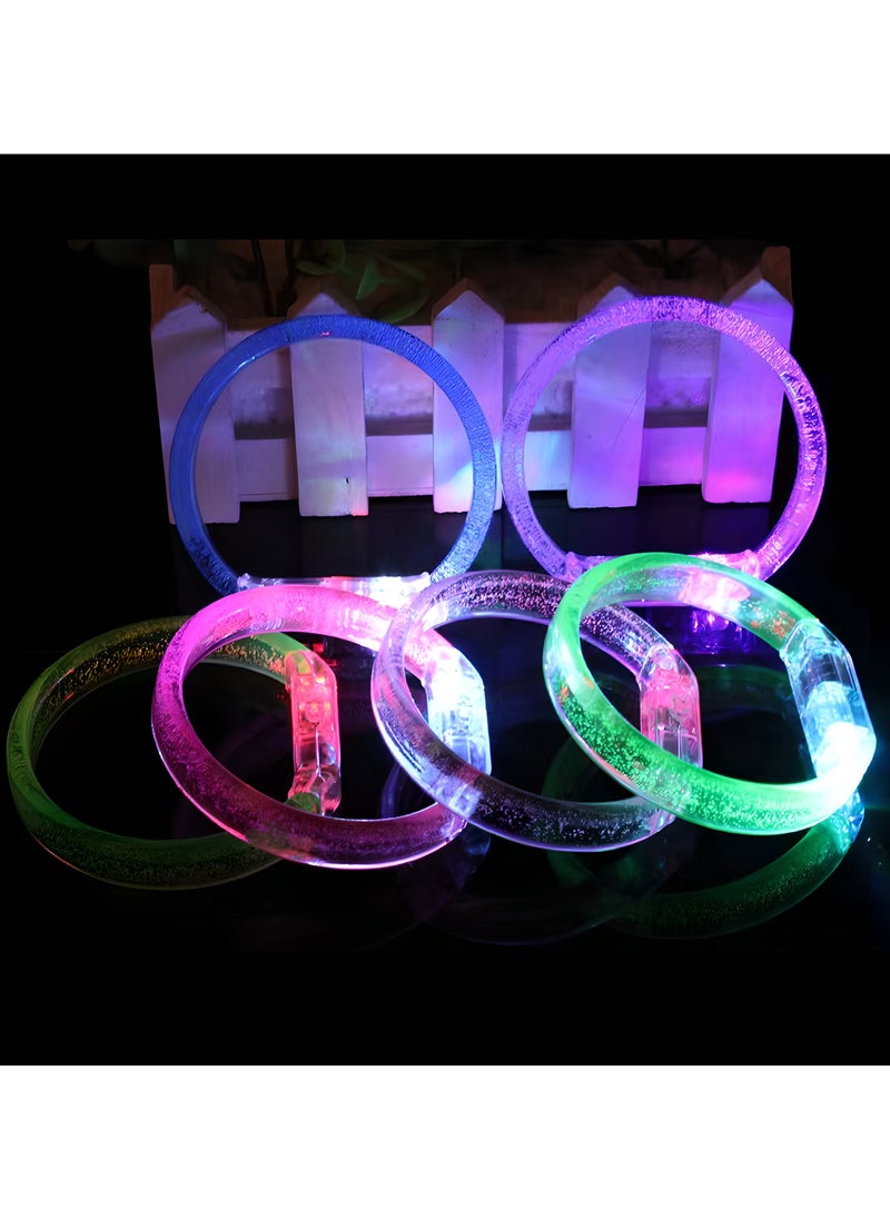 LIXADA 6pc, LED Flash Bracelet, Perfect for Concert, Club, Party, Raves, Carnival, Birthday, Party Accessories, Cool Stuff, Glow in the Dark Party Supplies, Gift for Kids Age 3+ (Bracelet Random Color)  - Image 4