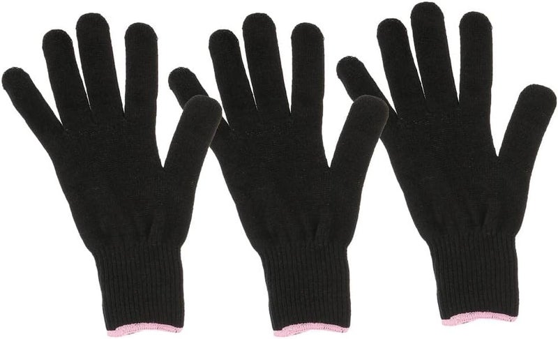 كلاراكو عبوة من 3 قفازات مقاومة للحرارة للنساء، تحمي من الحرارة عند استخدام أدوات تجعيد الشعر، ومكواة فرد الشعر، وعصا التجعيد، وأدوات حماية اليدين - Image 1