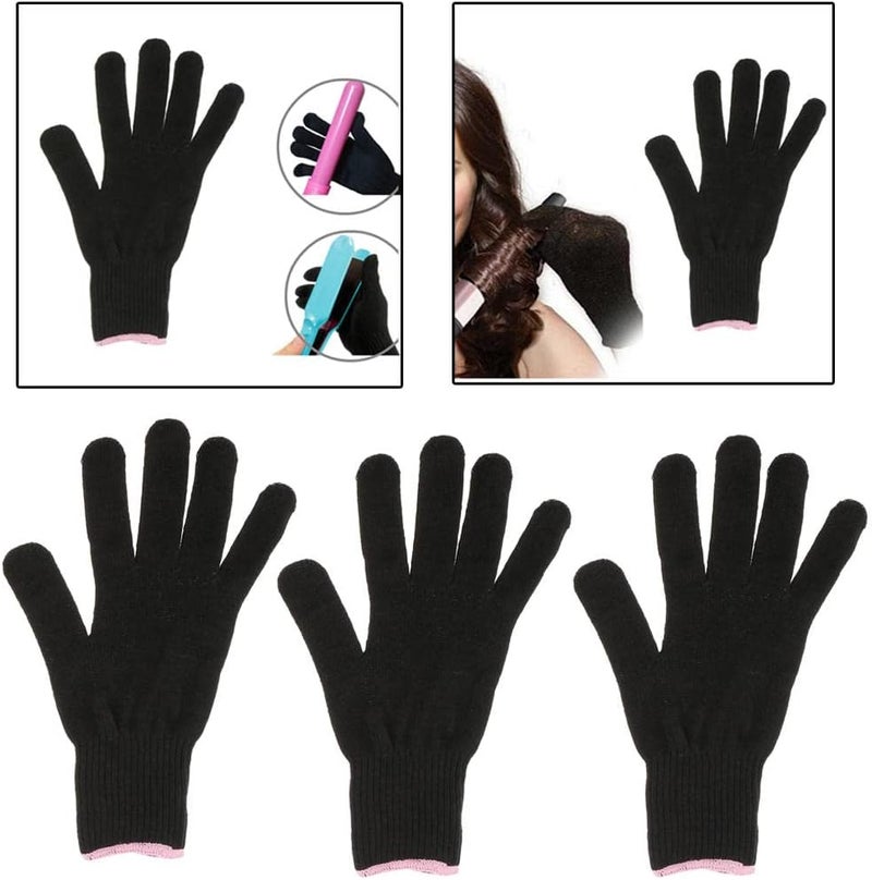 كلاراكو عبوة من 3 قفازات مقاومة للحرارة للنساء، تحمي من الحرارة عند استخدام أدوات تجعيد الشعر، ومكواة فرد الشعر، وعصا التجعيد، وأدوات حماية اليدين - Image 3
