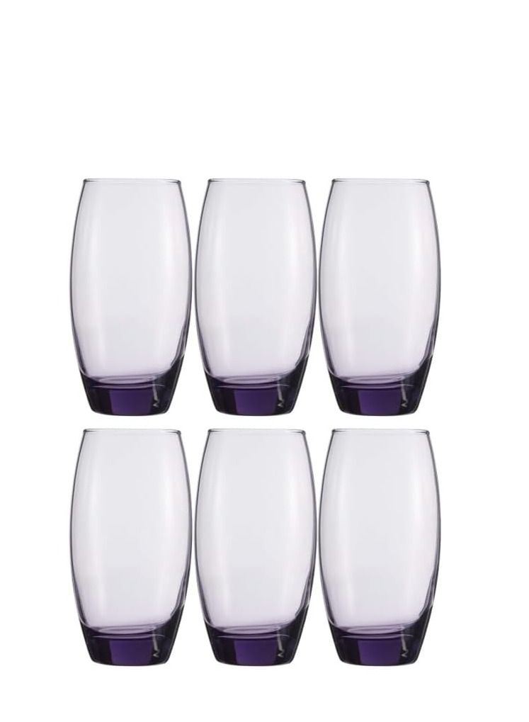 باساباش بشابتشي طقم اكواب عصير كبيرة من 6 قطع - باريل - 500 مل - لون ارجواني - منشأ تركي - Image 1