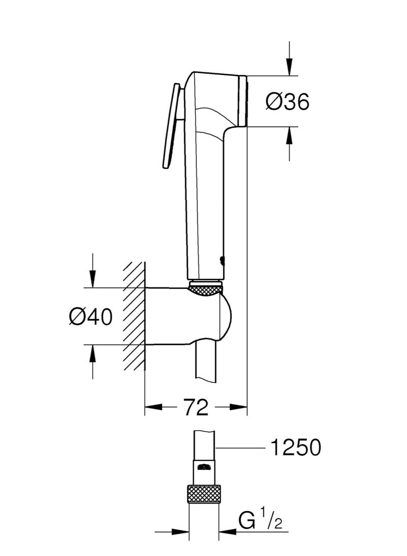 GUDOO Portable Travel Bidet Stainless Steel Faucet Sprayer Set With Pipe And Wall Bracket - Image 5