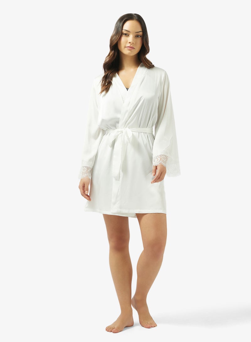 جينجر روب ساتان بظهر دانتيل - Image 1