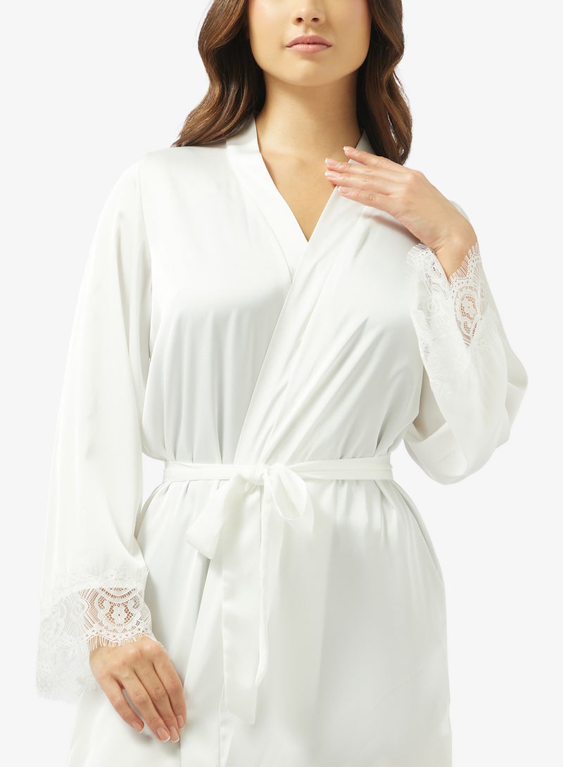 جينجر روب ساتان بظهر دانتيل - Image 3