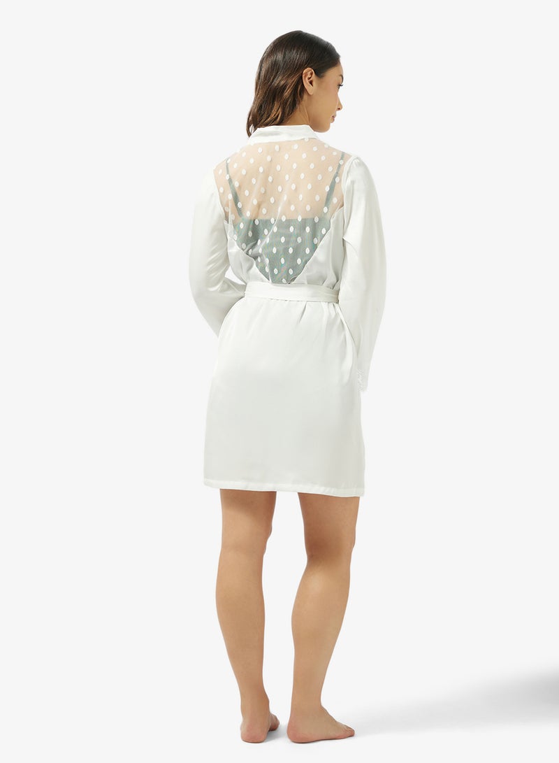 جينجر روب ساتان بظهر دانتيل - Image 2