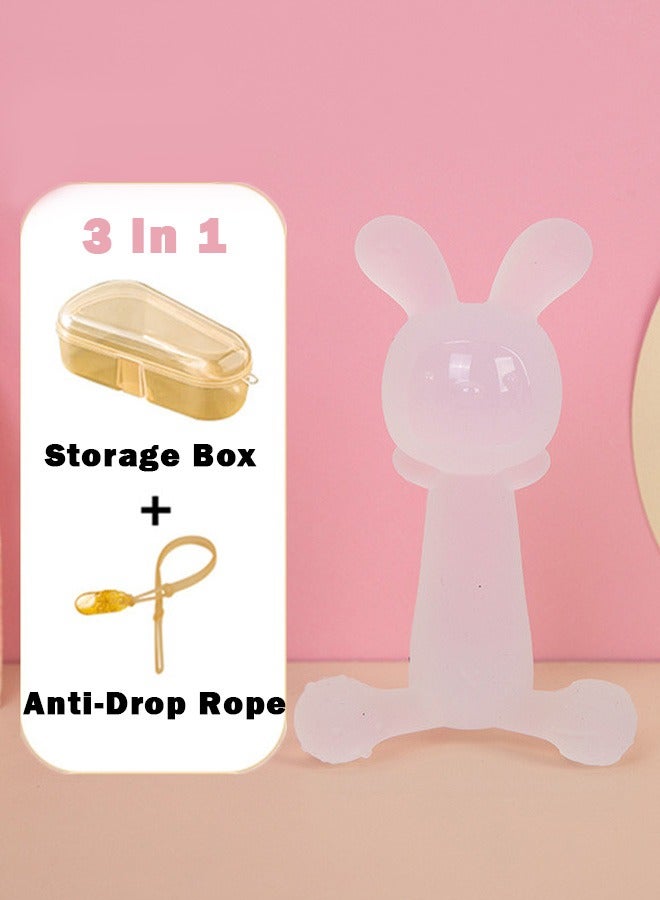 1 Piece Soft Chewable Silicone Fresh Food Teething Feeder Pacifier(with Storage Case + Anti-Loss Chain) - Image 5