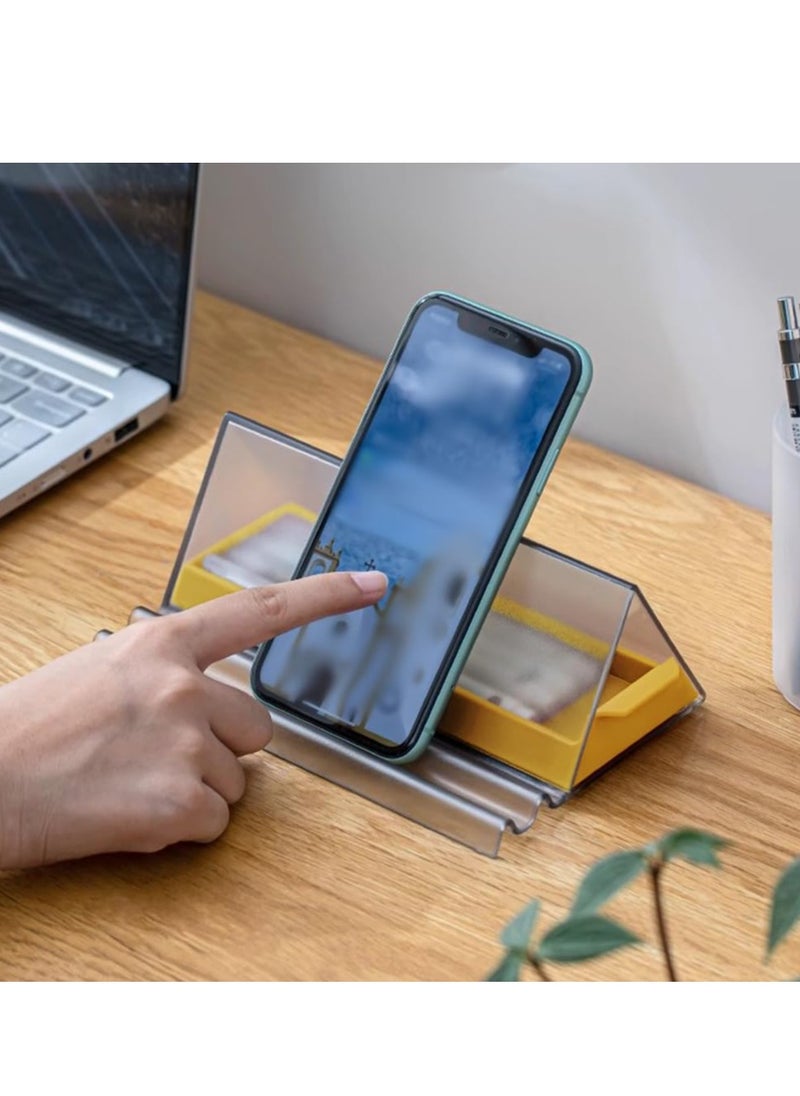 SYOSI - SYOSI Phone Stand with Removable Tray Tablet Stand, Multifunctional Removable Pencil Pen Case Desktop Stationery Storage Boxes, Portable Desktop Accessories Organizer Office Supplies - Image 1