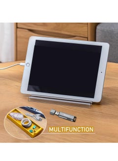 SYOSI SYOSI Phone Stand with Removable Tray Tablet Stand, Multifunctional Removable Pencil Pen Case Desktop Stationery Storage Boxes, Portable Desktop Accessories Organizer Office Supplies  - Image 5