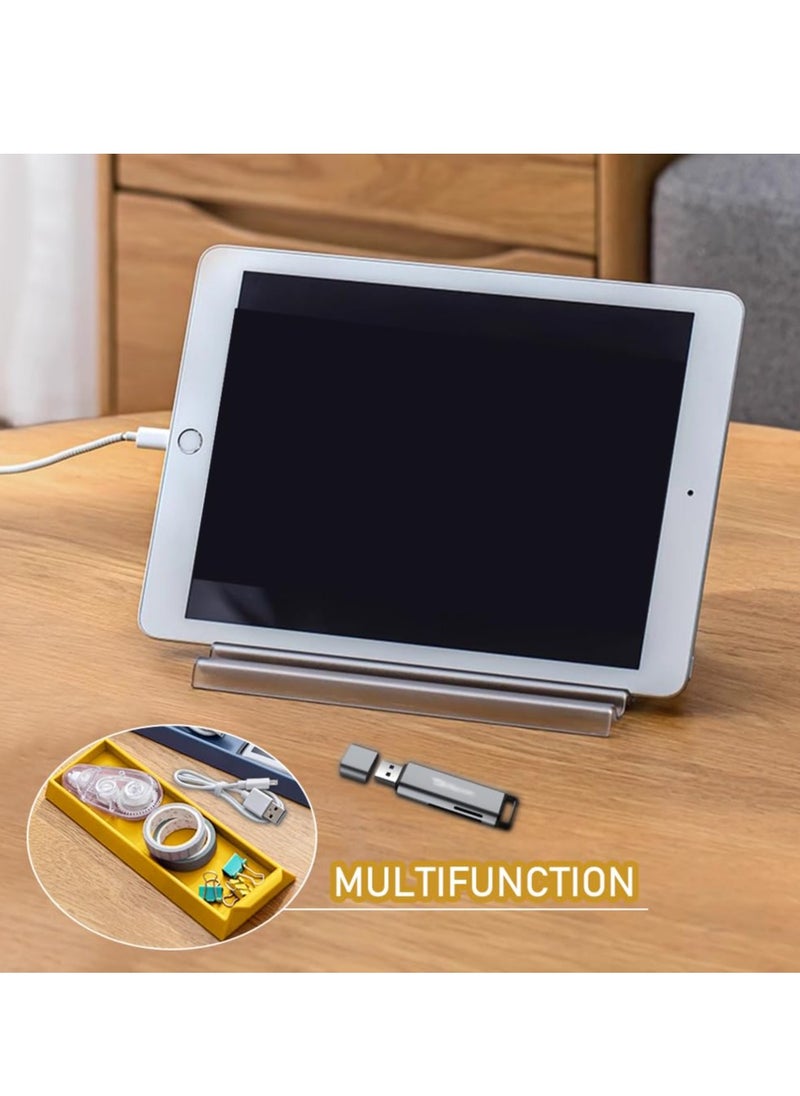 SYOSI - SYOSI Phone Stand with Removable Tray Tablet Stand, Multifunctional Removable Pencil Pen Case Desktop Stationery Storage Boxes, Portable Desktop Accessories Organizer Office Supplies - Image 1