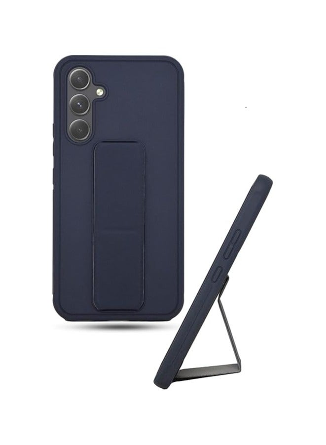 دينكس جراب خلفي لهاتف Samsung Galaxy A36 5G وSamsung Galaxy A56 5G مع حامل مغناطيسي للسيارة من السيليكون الناعم مع حامل أفقي ورأسي وحزام معصم جراب حماية كامل لهاتف Samsung Galaxy A36 5G وSamsung Galaxy A56 5G (أزرق) - Image 2