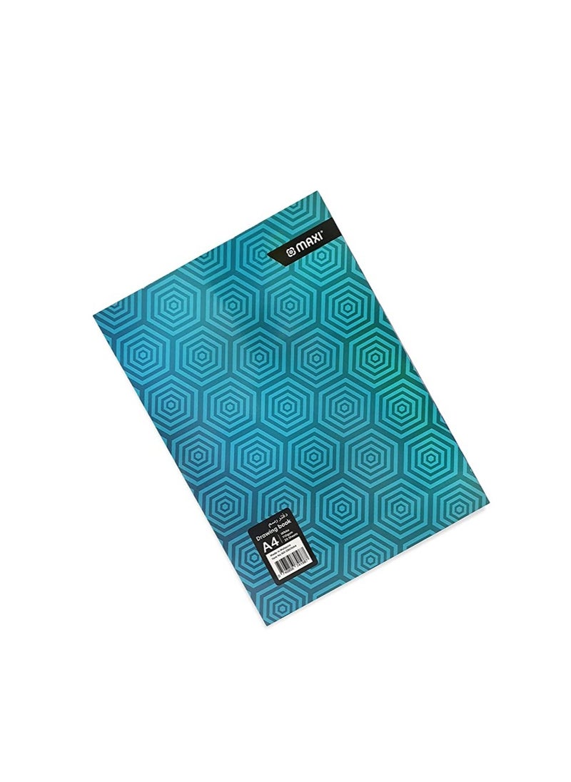 Maxi - MAXI DRAWING BOOK WHITE A4 110GSM 20 SHEETS, ASSORTED COLOURS, DBKWA4 - Image 1