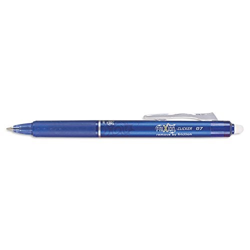 Pilot, FriXion Clicker Erasable Gel Pens, Fine Point 0.7 mm, Pack of 12, Blue - Image 5