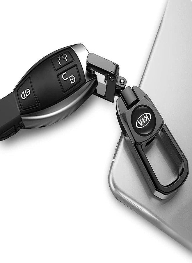 Contacts Heavy Duty Stainless Steel Key Chain Compatible With Kia Seltos | Sonet | Carens, Black - Image 4