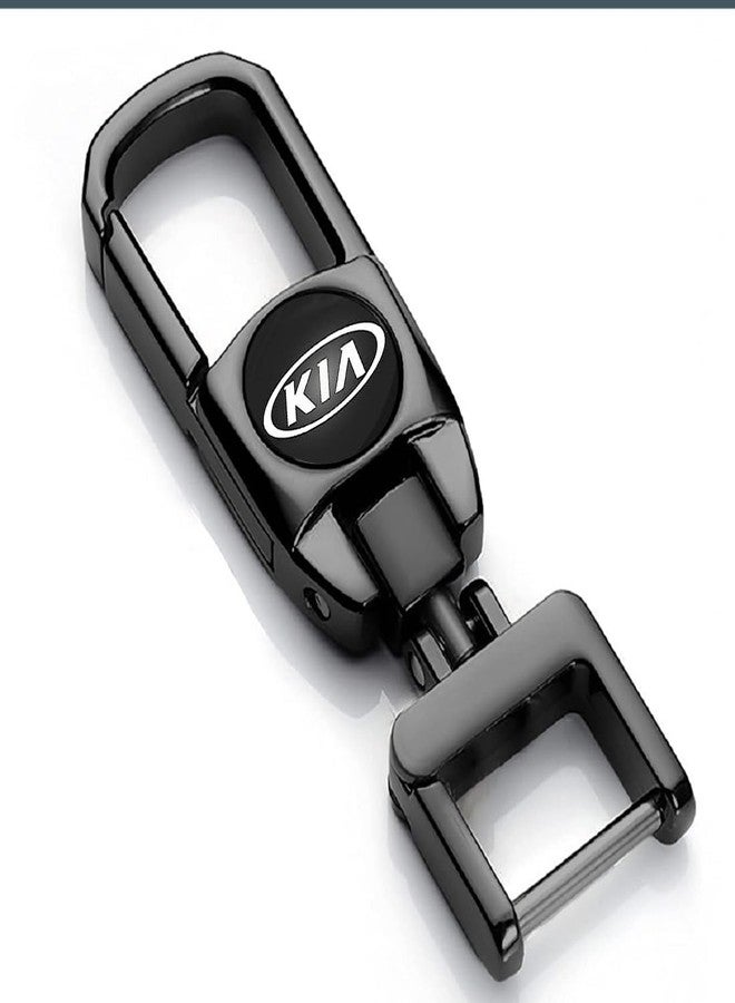 Contacts Heavy Duty Stainless Steel Key Chain Compatible With Kia Seltos | Sonet | Carens, Black - Image 5