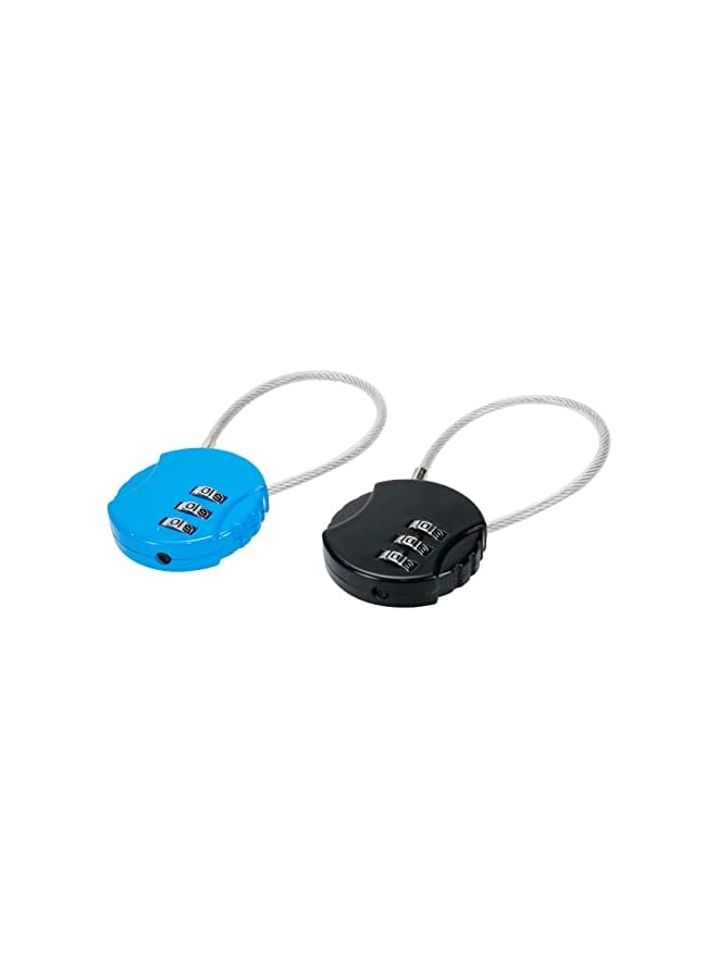 PROMASS Combination Lock,3 Digit Combination Padlock or School Gym Locker, Sports Locker, Fence, Gate, Case, Employee Hasp Locker,Luggage Locks,Blue and Black  - Image 4