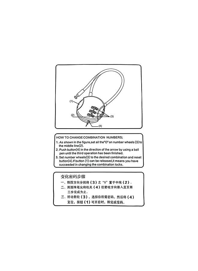 PROMASS Combination Lock,3 Digit Combination Padlock or School Gym Locker, Sports Locker, Fence, Gate, Case, Employee Hasp Locker,Luggage Locks,Blue and Black  - Image 3