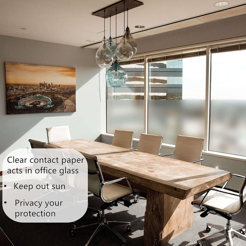 WISDOM Clear Matte Contact Paper Self Adhesive Film Covering Removable Protective Film Transparent Waterproof Shelf Drawer Liners Kitchen Cabinets (24x138 Inch, Transparent) - Image 4