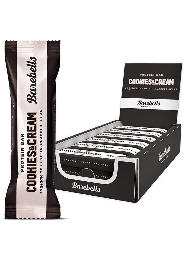 Barebells Protein Bars Cookies Cream Pack of 12 No Added Sugar - Image 1