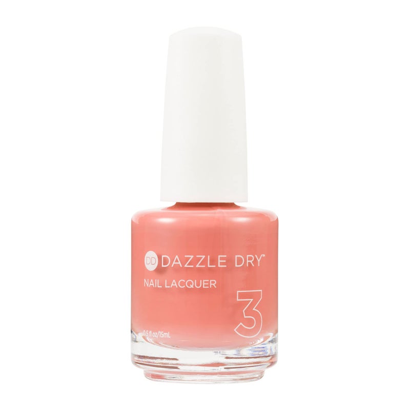 Dazzle Dry Nail Lacquer (Step 3) - Campus Crush - A medium salmon mauve with coral undertones. Full coverage cream. (0.5 fl oz) - Image 1