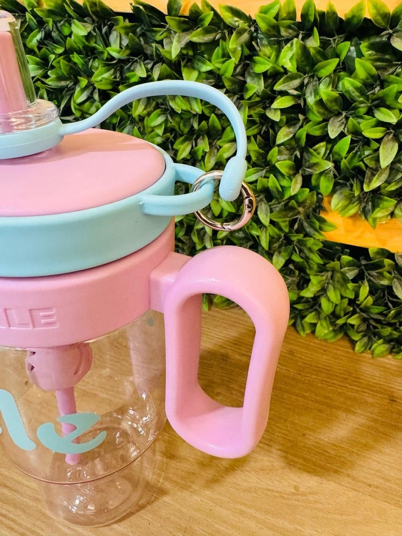 PAUL SONS PAUL SONS Twinkle Plastic Sipper with Plastic Handle Great for Making and Storing Smoothies Protein Shakes juices Pink Large Twinkle 650ML  - Image 3