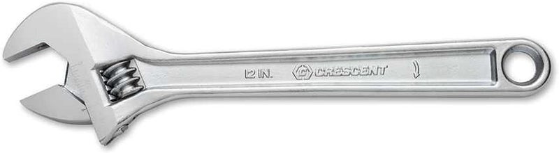 Crescent 12" Adjustable Wrench - Carded - AC212VS, Chrome - Image 1