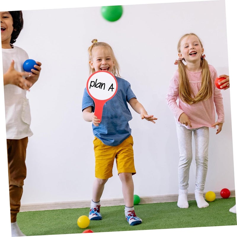 Gadpiparty 2pcs Efficient Reusable Dry Erase Paddles for Boys and Girls Mini Whiteboard Scoreboard - Image 4